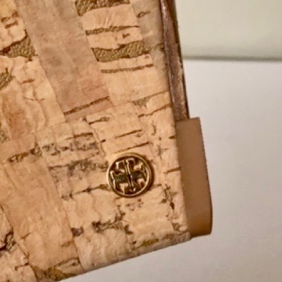 Tory Burch Ashton Patent Cork Wedge Sandals Heels - Picture 9 of 13